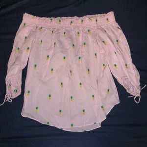 Kate Spade Pineapple off shoulder top